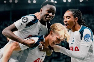 热刺乌龙球惊险胜利,欧冠主场保持不败纪录达21场 热刺乌龙球惊险胜利,欧冠主场保持不败纪录达21场