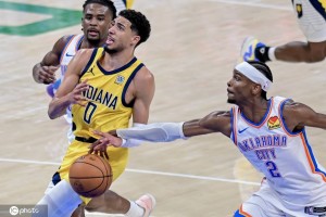 哈利伯顿绝杀亚历山大38分 步行者险胜雷霆总分1-0