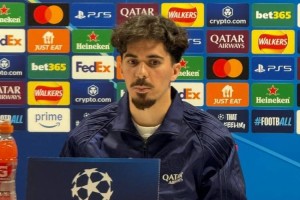 维蒂尼亚：将以1000%的专注迎战枪手 我状态确实下滑但是人之常情