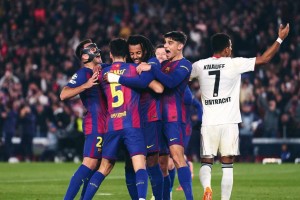 欧冠惊天逆转！巴萨后卫梅开二度创造历史，西甲卫冕冠军豪取四连胜