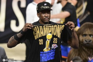 杰威5年2.87亿提前续约雷霆 三少薪资合计超8亿