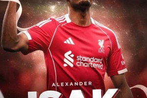 接过努涅斯号码!英媒:伊萨克在利物浦将穿9号,转会费1.3亿镑 接过努涅斯号码!英媒:伊萨克在利物浦将穿9号,转会费1.3亿镑