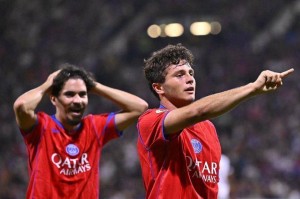 法甲:巴黎圣日耳曼客场6-3大胜图卢兹,内维斯帽子戏法闪耀 法甲:巴黎圣日耳曼客场6-3大胜图卢兹,内维斯帽子戏法闪耀