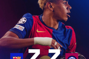 欧冠巴萨3比3国米，进球大战暴露防守不足，次回合考验应变