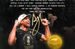 霍福德致谢绿军:这段经历永远在我心中占据重要位置 霍福德致谢绿军:这段经历永远在我心中占据重要位置