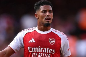 阿森纳后卫萨利巴最新伤情出炉，脚踝扭伤预计缺阵一个月