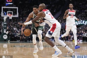 字母哥37分14板5助库兹马12分 雄鹿大胜奇才 字母哥37分14板5助库兹马12分 雄鹿大胜奇才