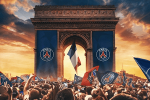 巴黎发布欧冠决赛海报：球迷云集巴黎凯旋门之下