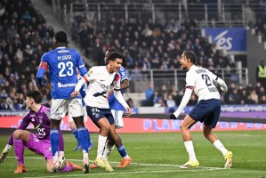 法甲第20轮战罢，巴黎圣日耳曼领跑积分榜，争冠形势愈发紧张