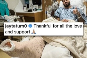 满血归来！塔图姆晒手术照片：感谢所有的爱与支持