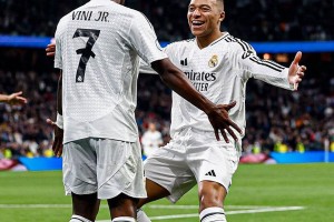 姆巴佩破门，皇马豪取5连胜，稳居西甲榜首